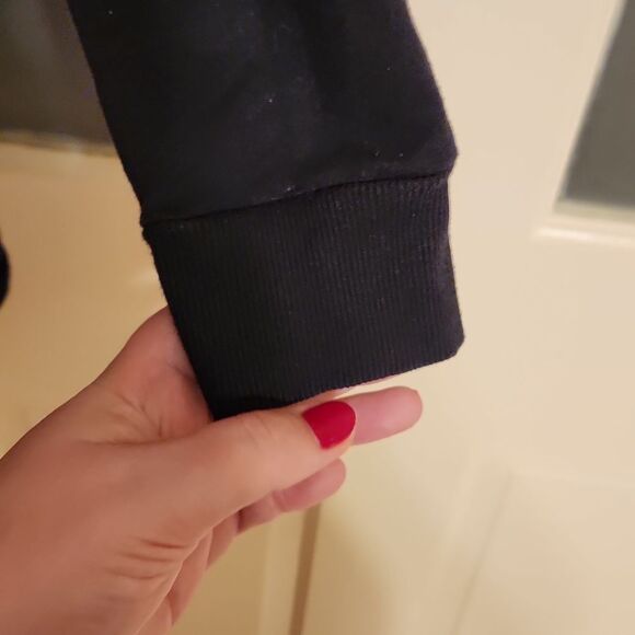 Star Wars Women's Black Zip-Up Hoodie w/ Words on Hood Size M - Picture 5 of 11